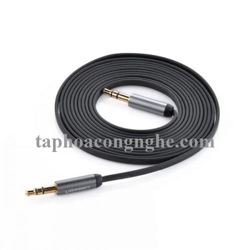 Ugreen 10730 3M màu Đen Cáp âm thanh 2 đầu 3.5mm dương dây dẹt AV119 30010730